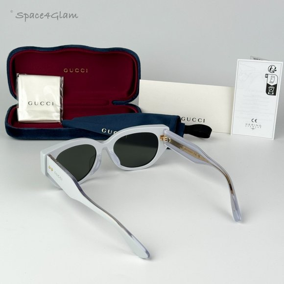 BRAND NEW Gucci GG1532SA 003 Grey Unisex Cat Eye Sunglasses GG 1532SA - Picture 5 of 9